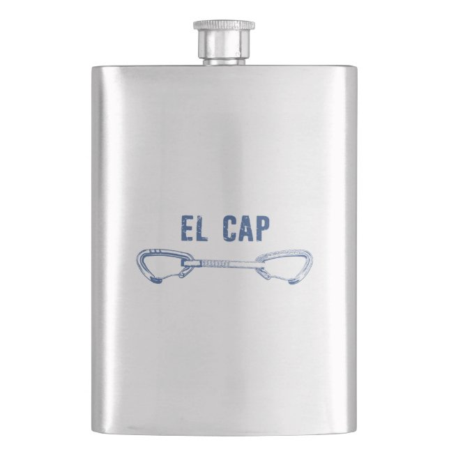 El Capitan Climbing Quickdraw Hip Flask (Front)
