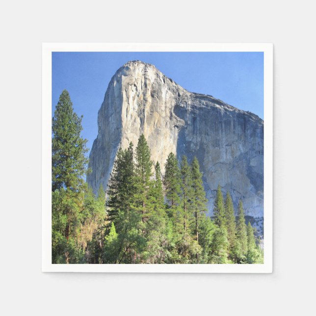 El capitan Over the Merced River - Yosemite Valley Napkin (Front)