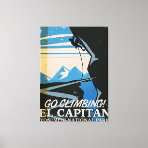 El Capitan vintage travel poster Canvas Print