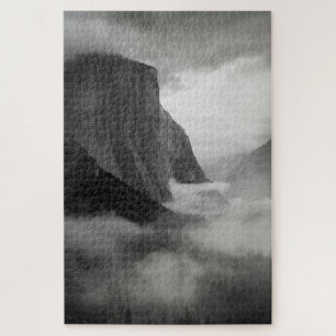 El Capitan With Swirling Mist Jigsaw Puzzle