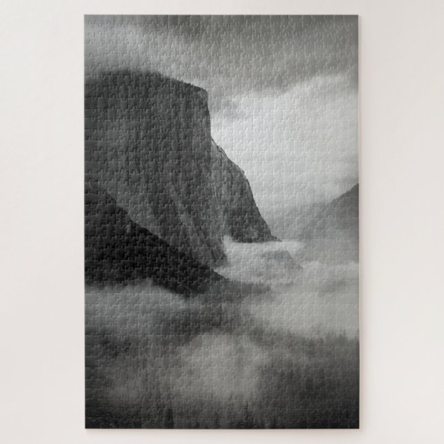 El Capitan With Swirling Mist Jigsaw Puzzle (Vertical)