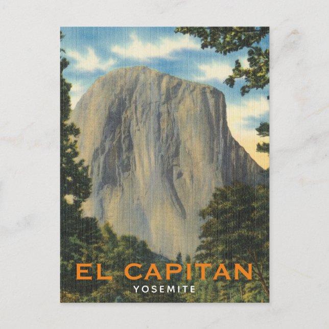 El Capitan, Yosemite, California vintage Postcard (Front)