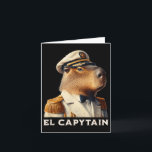 El Capytain Funny Capybara Boat Captain  Card<br><div class="desc">El Capytain Funny Capybara Boat Captain</div>