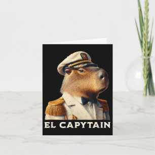 El Capytain Funny Capybara Boat Captain Card