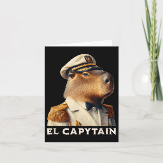 El Capytain Funny Capybara Boat Captain  Card