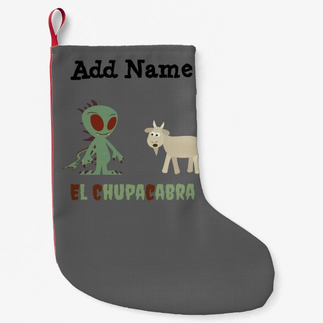 El Chupacabra Small Christmas Stocking (Front)
