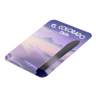 El Colorado Chile Snowboarding travel poster Magnet