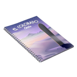 El Colorado Chile Snowboarding travel poster Notebook