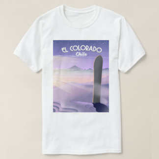 El Colorado Chile Snowboarding travel poster T-Shirt