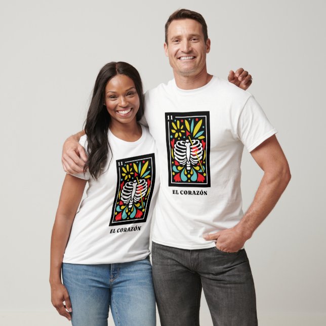 El Corazon Mexican style Tarot design T-Shirt (Unisex)