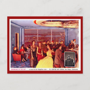 El Cortez Sky Room, San Diego Vintage Postcard