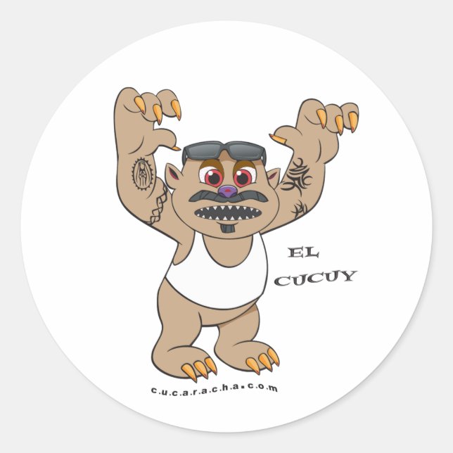 El Cucuy Classic Round Sticker (Front)