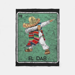 El Dab Card Funny Cinco De Mayo Mexican Party Fleece Blanket
