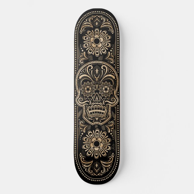 El Dia De Los Muertos skull Skateboard (Front)