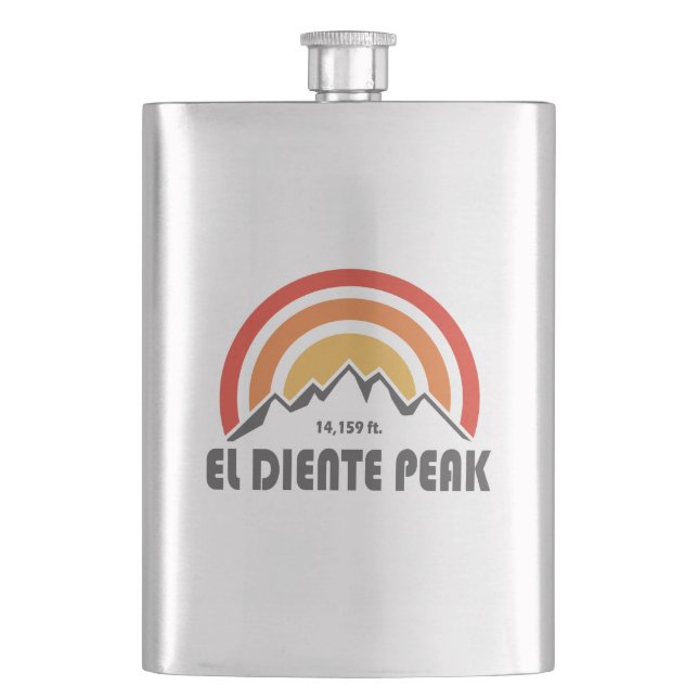 El Diente Peak Hip Flask (Front)