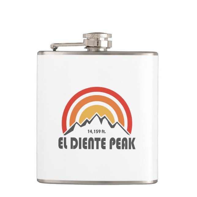 El Diente Peak Hip Flask (Front)