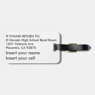 El Dorado Band Hawaii Trip luggage tag