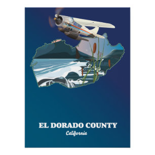 El Dorado County California map Poster