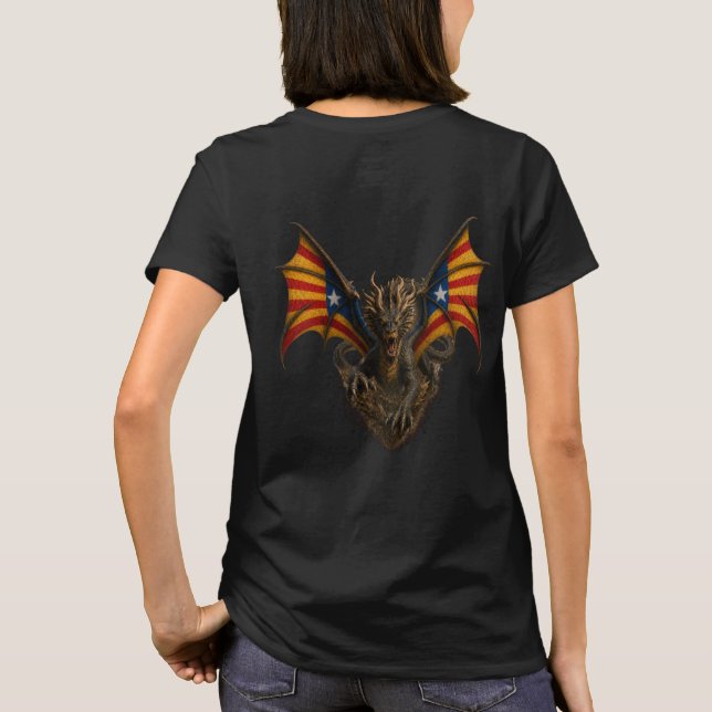 El Drac Catalan Flag Wings T-Shirt (Back)