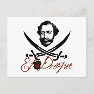 El Draque Pirate Insignia Postcard