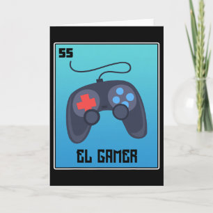 El Gamer Video Games Funny Mexican Lottery Parody  Card
