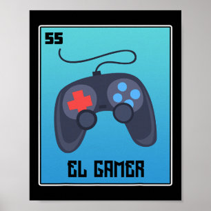 El Gamer Video Games Funny Mexican Lottery Parody  Poster