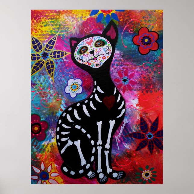 EL GATO II DAY OF THE DEAD PAINTING POSTER (Front)