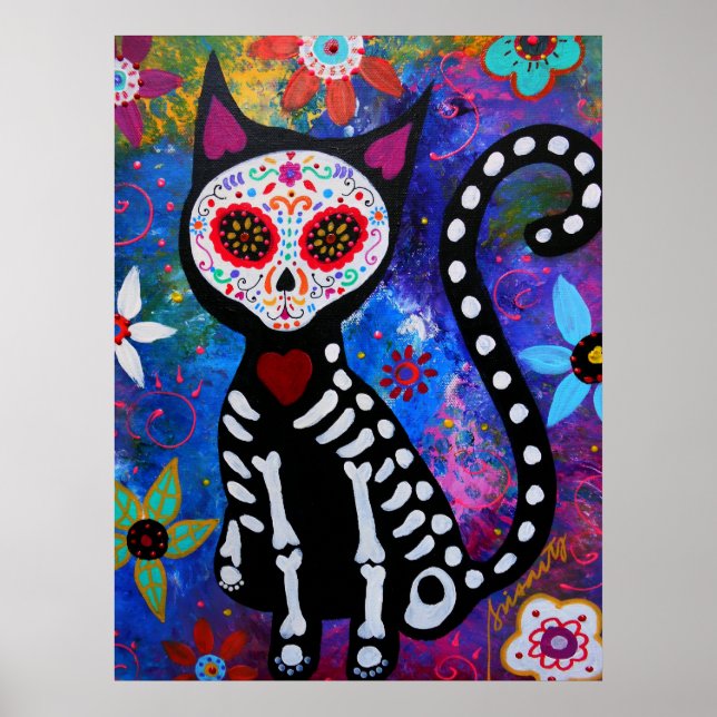 EL GATO III DAY OF THE DEAD PAINTING POSTER (Front)