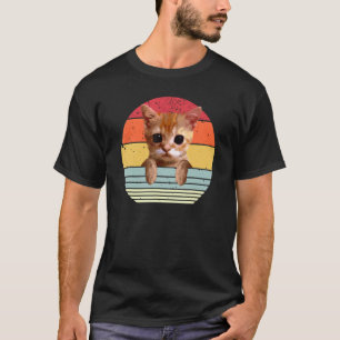 el gato Meme Cute Sad Crying Cat vintage distresse T-Shirt