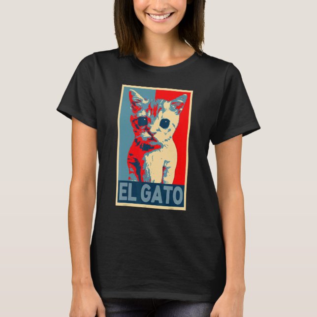 El Gato Meme Sad Crying Cat Kitty Meme retro vinta T-Shirt (Front)