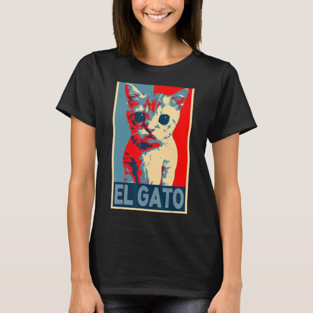 El Gato Meme Sad Crying Cat Kitty Meme retro vinta T-Shirt (Front)