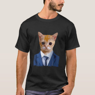 El Gato Meme Wearing A Suit Cute Sad Cat Humour T-Shirt