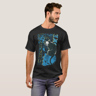 EL Gato Negro illustration Cat skull comic Book T-Shirt