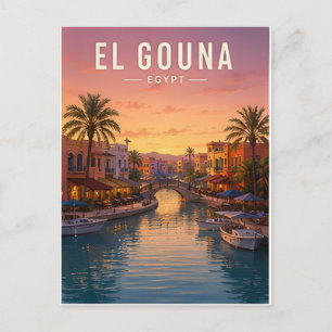 El Gouna Egypt Red Sea Lagoon Coast Travel Postcard