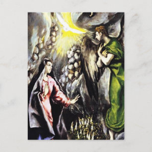 El Greco Annunciation Virgin Mary Postcard