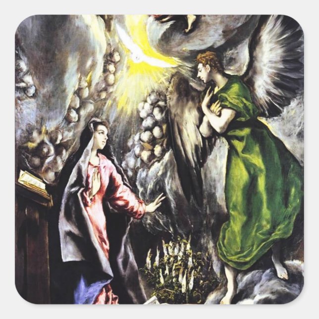 El Greco Annunciation Virgin Mary Stickers (Front)