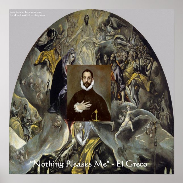 El Greco Burial Of The Count & Quote Poster (Front)