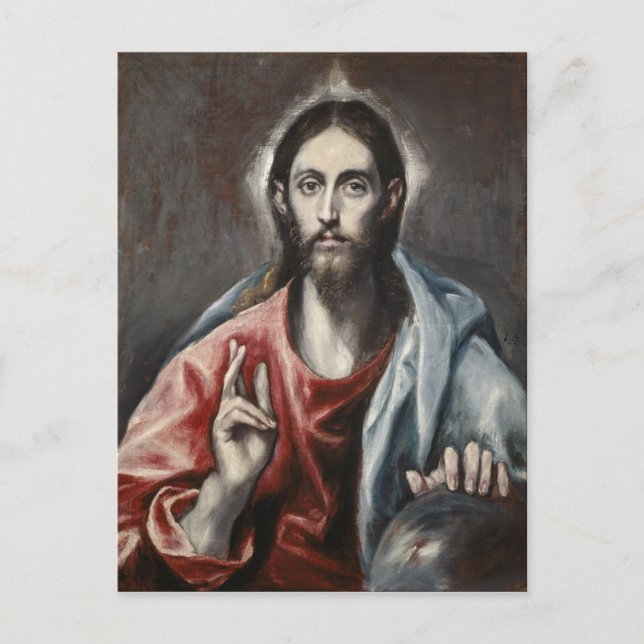 El Greco - Christ Blessing Postcard (Front)