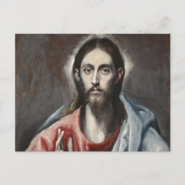 El Greco - Christ Blessing Postcard (Front)