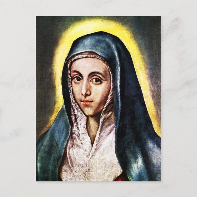 El Greco Virgin Mary Postcard (Front)