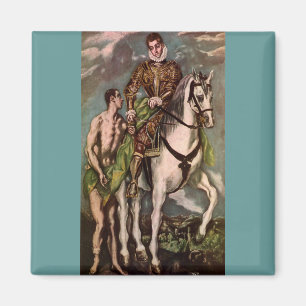 El Greco's Saint Martin and the Beggar, circa 1600 Magnet