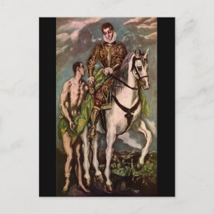 El Greco's Saint Martin and the Beggar, circa 1600 Postcard