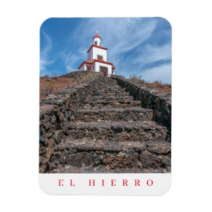 El Hierro church steeple view fridge magnet