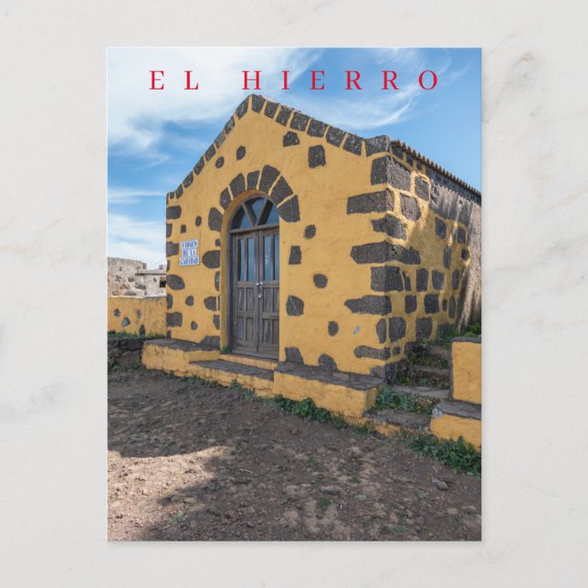 El Hierro small church view postcard (Front)
