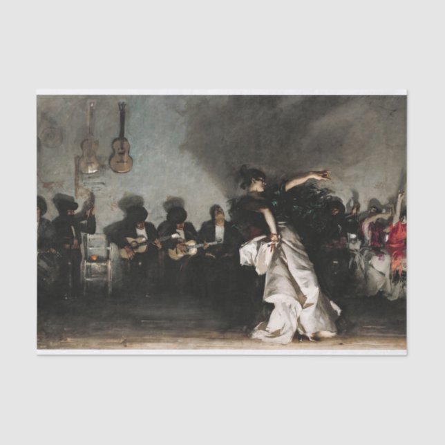 El Jaleo by John Singer Sargent Tissue Paper (Front)