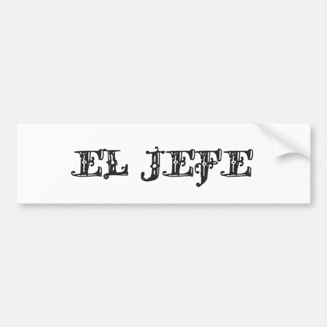 El Jefe logo Vaquero Cowboy Bumper Sticker (Front)