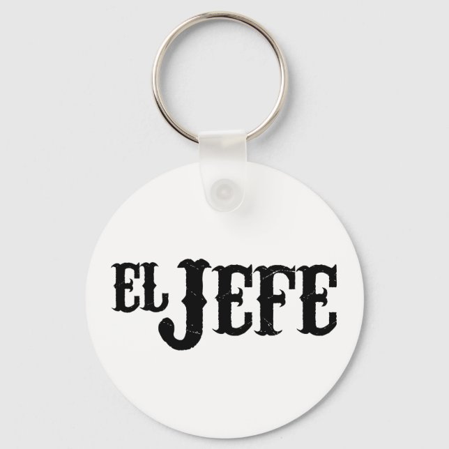 El Jefe Translation The Boss Key Ring (Front)