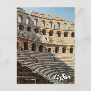 El Jem Amphitheater Tunisia Travel Postcard