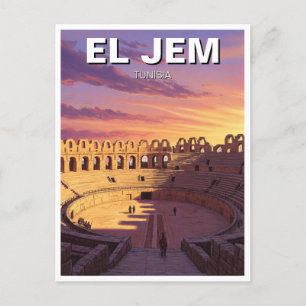 El Jem Amphitheatre Tunisia Travel Postcard