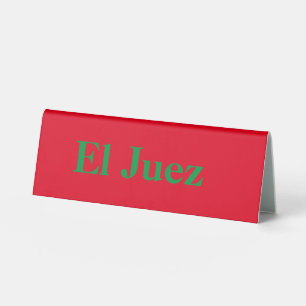 El Juez/La Jueza Table Tent